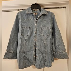 LOFT Denim & Pearl Snaps